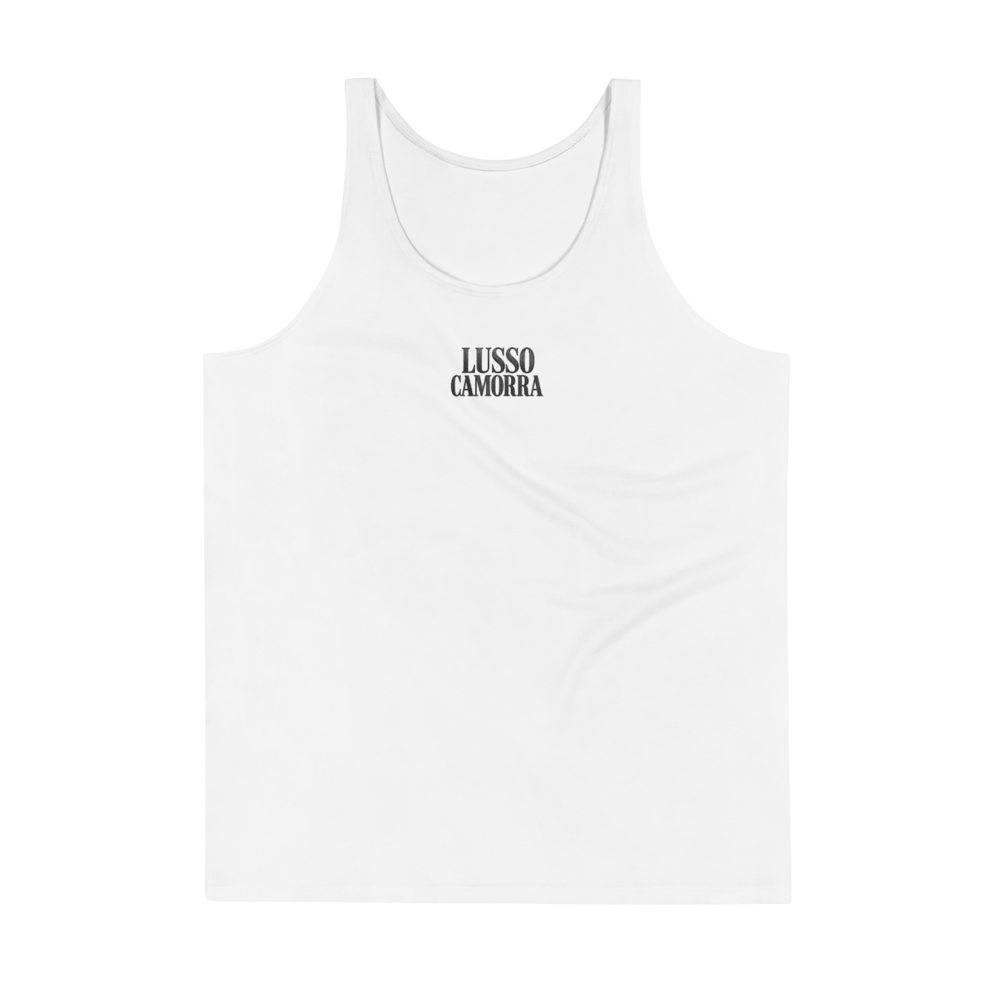 Lusso Camorra Tank Top — white, front view 2