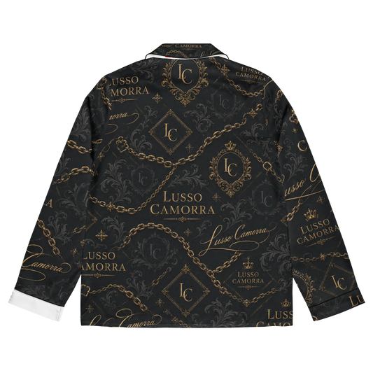 Lusso Camorra Women’s Pajama Top, black, back view